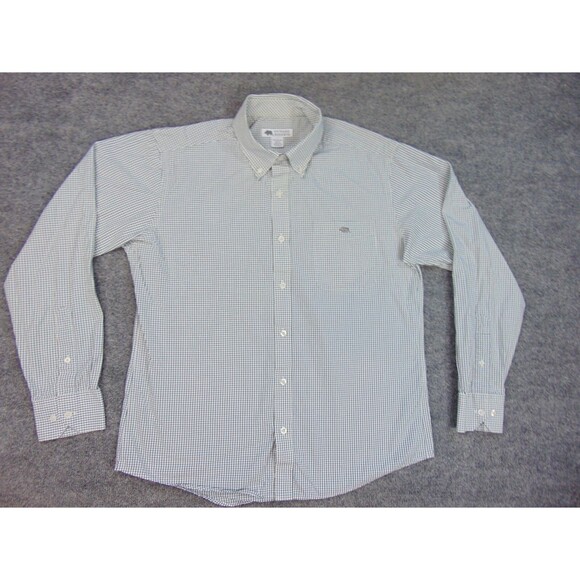 Territory Ahead Shirt Mens Large Blue White Check Button Down Collar - Picture 2 of 8